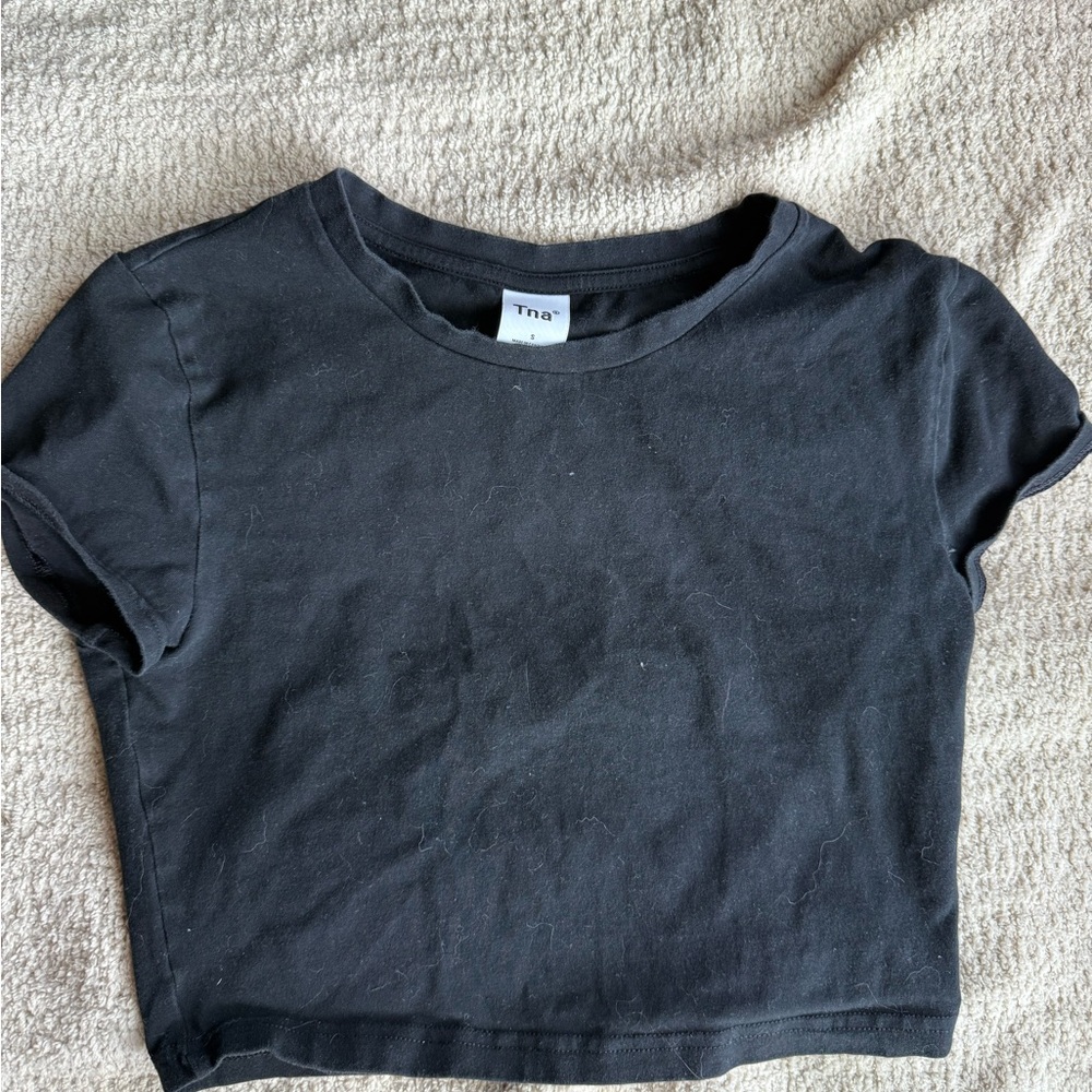 TNA Basic Black Cropped Tee